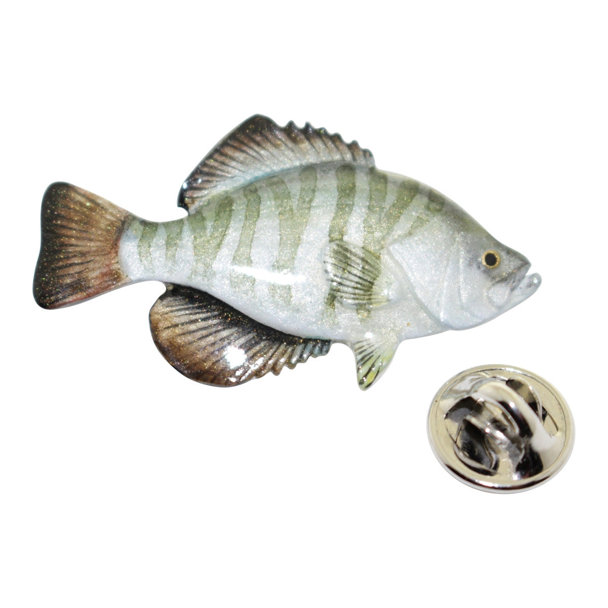 Black Crappie Pin ~ Hand Painted ~ Lapel Pin ~ Sarah's Treats & Treasures